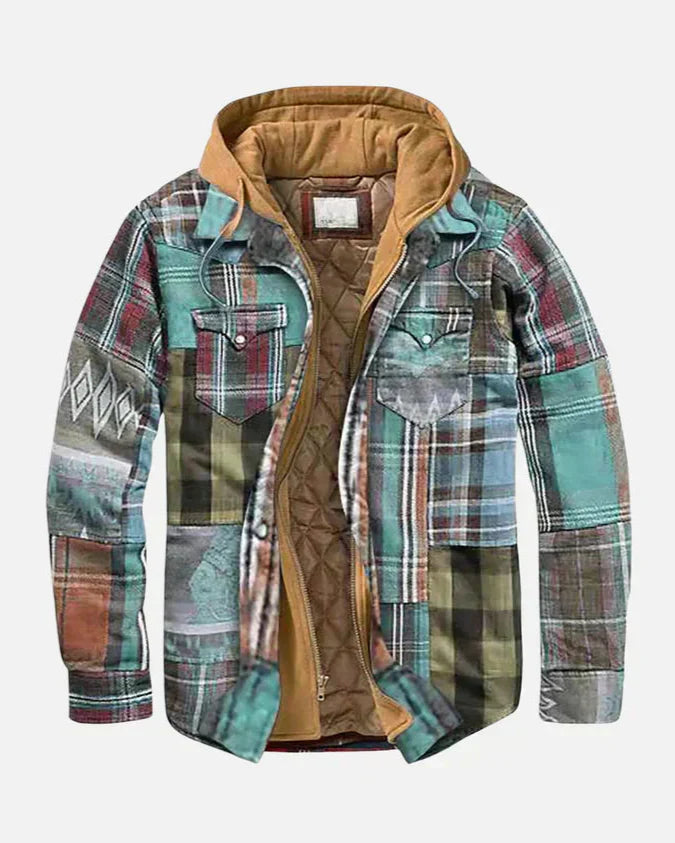 ALFONSO | Chaqueta patchword estampada.